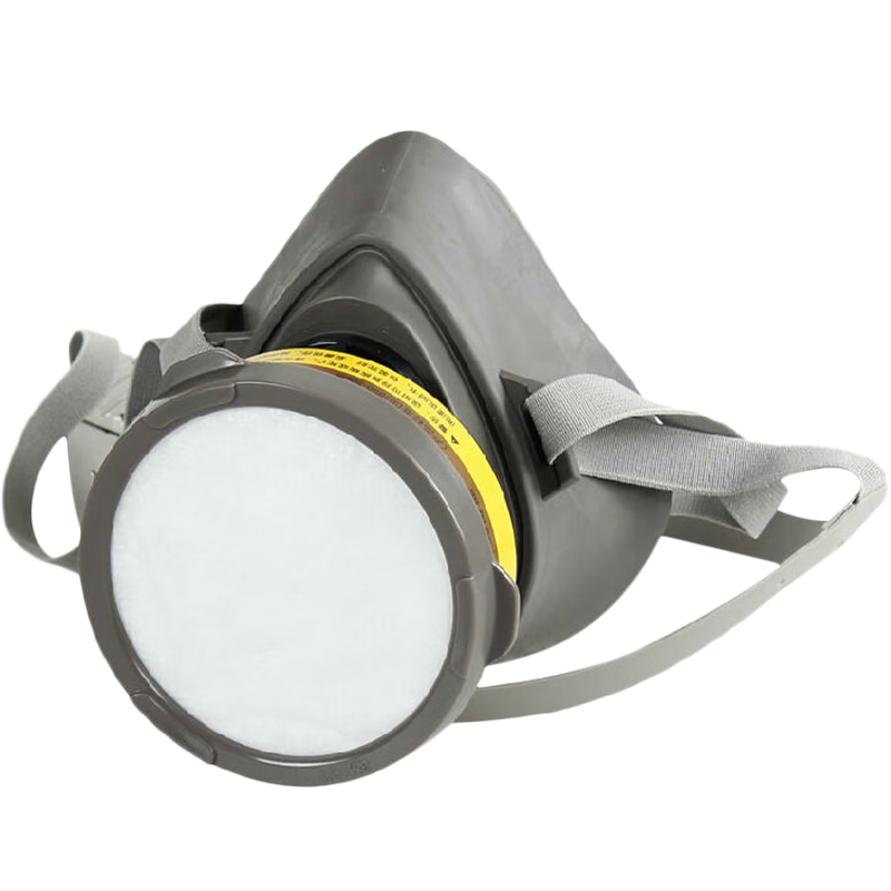 3M 3200 Gas Mask Respirator for Dust, Organic Gases, Chemical Spraying, Pesticide Application And Renovation with 3303 Filter Cartridge Firefighting Mask