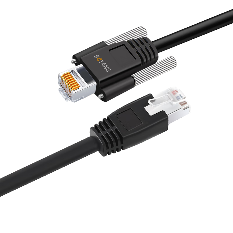 BOYANG High Flexible Camera Industrial Network Cable, 5 Meters, Gigabit Industrial Trailing Cable, GIGE CCD Shielded Trailing Cable with Screws, Basler Ultra-Flexible Bend-Resistant Wear-Resistant BY-TL