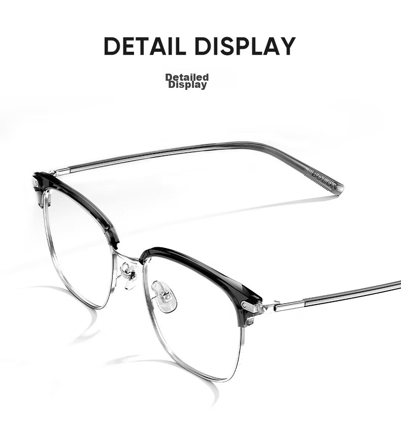 BOLON Eyeglasses, Lightweight Business Versatile Browline Frame, D-Shaped Optical Frame, Can Be Fitted with Prescription Lenses, Myopia Glasses Frame BJ610516 3