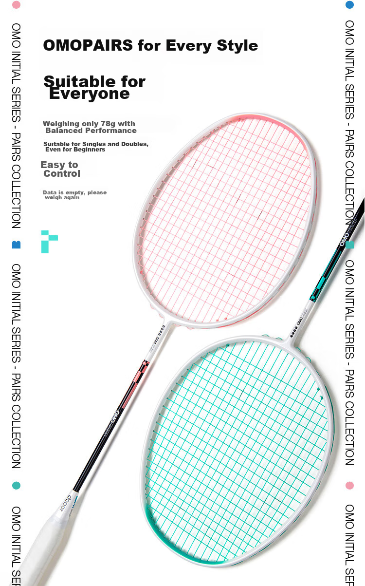 Dooot Full Carbon Ultra-Light 5u Offensive Badminton Racket, Single Racket, OMO Style Chop, Beginner to Advanced Racket 7