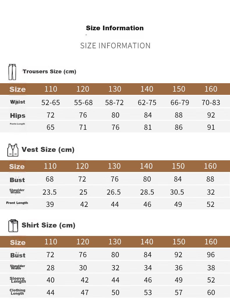 Yinuofang Children's Suit Set, Boys' Vest Set, Children's Day Performance Costume, Boys' Host Formal Wear, Flower Girl Show Suit 6