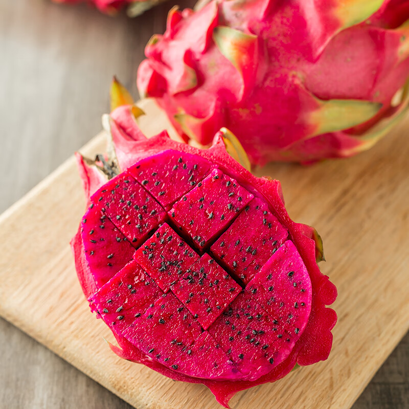 京鲜生越南进口红心火龙果2个装巨无霸 单果600-700g 源头直发一件包邮