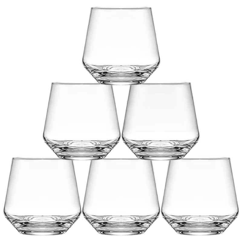 CLITON Crystal Glass Whiskey Tumblers, Liquor Glasses, Wine Glasses, Water Glasses Set of 6 CL-JB06