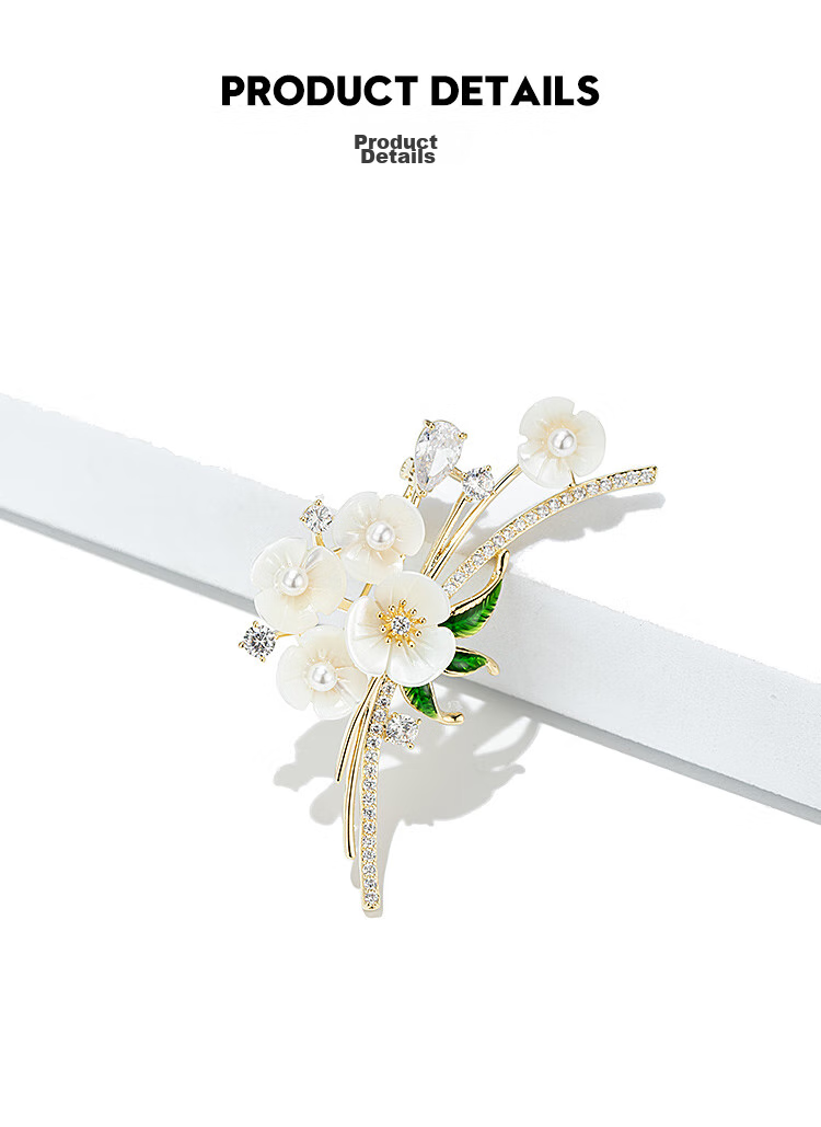 Qlady High-End Luxury Brand Brooch for Women, Anti-Exposure Pin, Suit Accessory, Mid-Autumn Festival Gift 3
