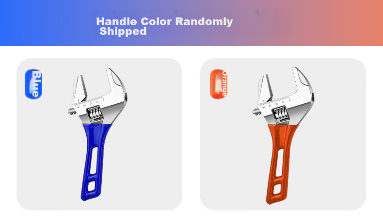 Ruineng Bathroom Wrench, Wide-Mouth Adjustable Wrench, Universal Adjustable Wrench, for Plumbing And Pipe Work, Dual-Use, 8 Inches 1