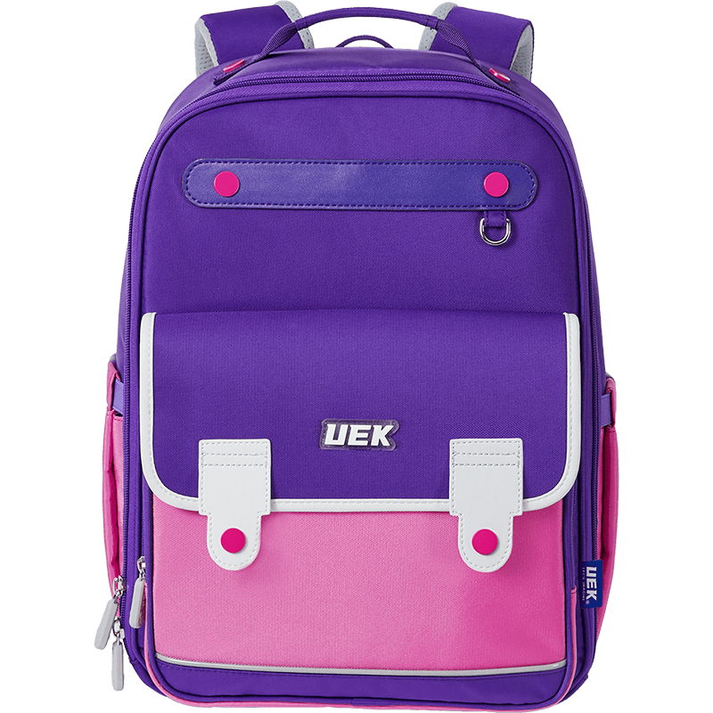 UEK Primary School Backpack, Lightweight And Spine-Protecting, for Girls And Children in Grades 3-6, British-Style Backpack, Deep Purple Color