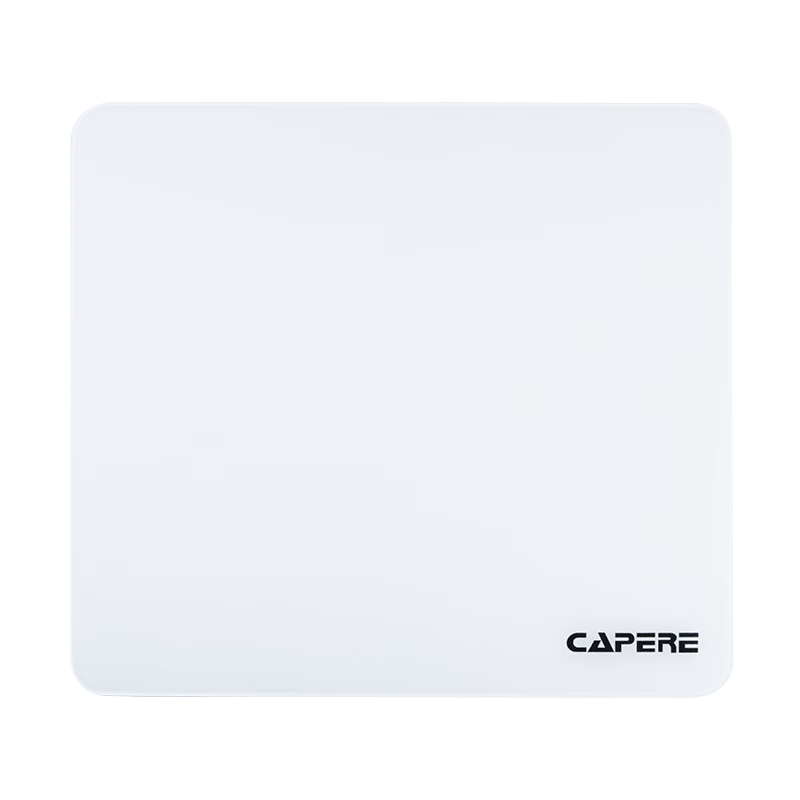 CAPERE Waterproof Full Steel Anti-Erosion Glass Gaming Mouse Pad, Thickened Medium-Sized Non-Slip PU Base E-Sports ăXingxianăGlass Pad/Bright Moon White 450x400x6mm