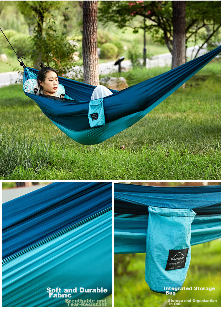 WhitePeak Adult Outdoor Travel Winter Four-Season Warm Camping Double Sleeping Bag with Hollow Cotton and Dirt Isolation 1KG 15