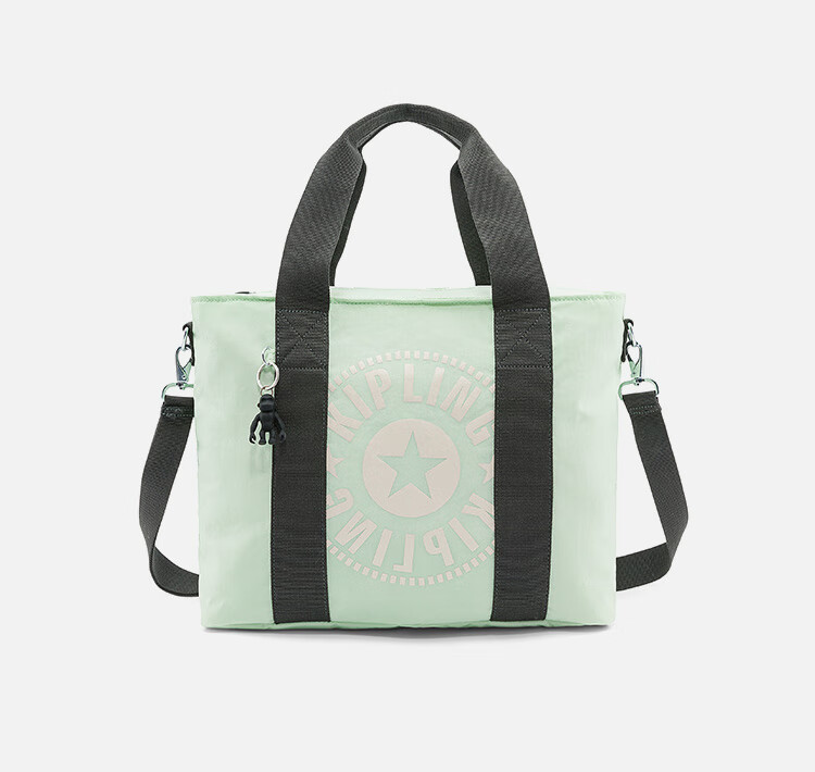 Kipling Casual Travel Tote Bag Crossbody Bag, MINTAL Twilight Light Green Air Green Patchwork, Birthday Gift, Holiday Gift 2