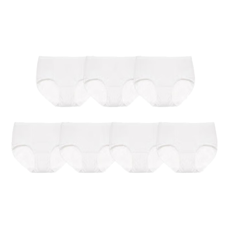 Ubras Disposable Pure Cotton High-Waist Travel-Friendly Maternity Washable Daily Disposable Women's Underwear, Water-Washable White Style *7