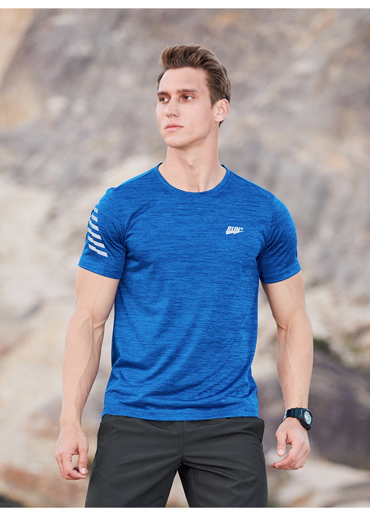 Jordan Men's Short Sleeve T-Shirt Thin Quick-Dry Sports Round Neck Ice Silk Casual Running Fitness Top 19
