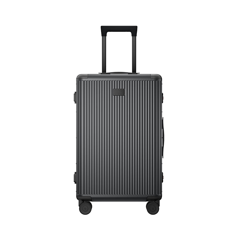 Mijia Xiaomi Luggage, 26-Inch Aluminum Frame Suitcase, Large Capacity Travel Case, Unisex Spinner Wheels, Password Lock, Black