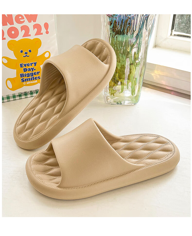 IQGD Slippers for Men And Women, Indoor And Outdoor Home Casual Simple Bathroom Slippers, Couple Style, 1819 White, Size 36-37 8