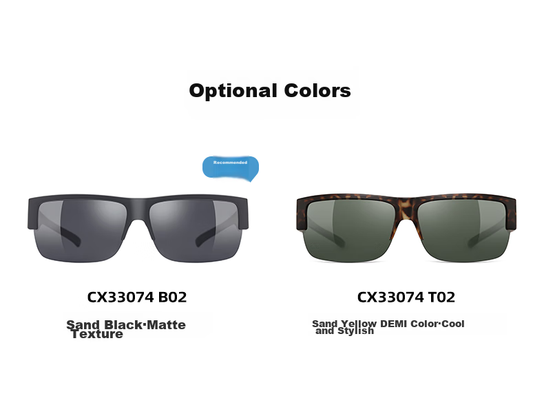 CAXMAN Sunglasses Clip-On for Nearsighted Glasses, Polarized Driving Sunglasses for Men And Women, Sunglasses Holder for Prescription Glasses 20