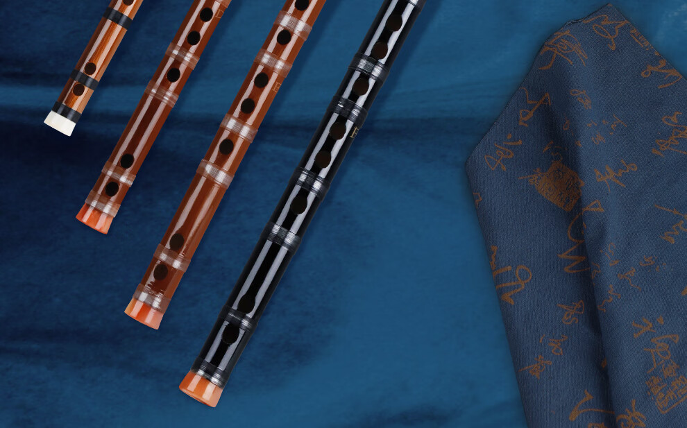 Minsine Flute, Refined Bitter Bamboo Flute in G Key, Single-Plug White Coil Beginner Entry-Level Transverse Flute, Ethnic Wind Instrument D26 2