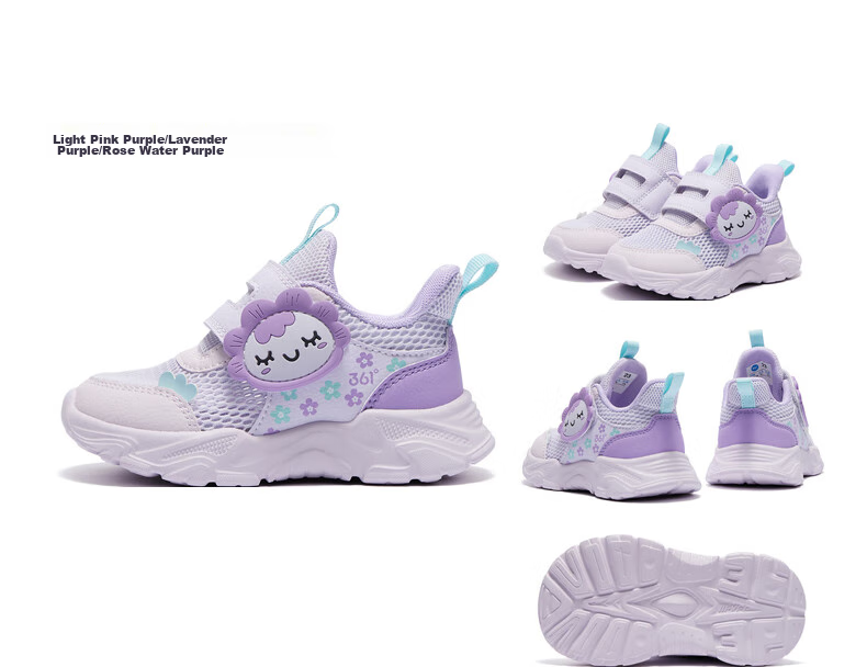 361° Children's Shoes, Toddler Walking Shoes for Spring, Boys And Girls Aged 1-3, Cartoon Baby Shoes, Black, Size 23 44
