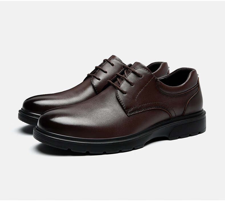 HLA Leather Shoes, Men's Formal Dress Shoes, Business Heightening Derby Shoes HAAPXM1EBH081, Black Heightening, Size 39 30