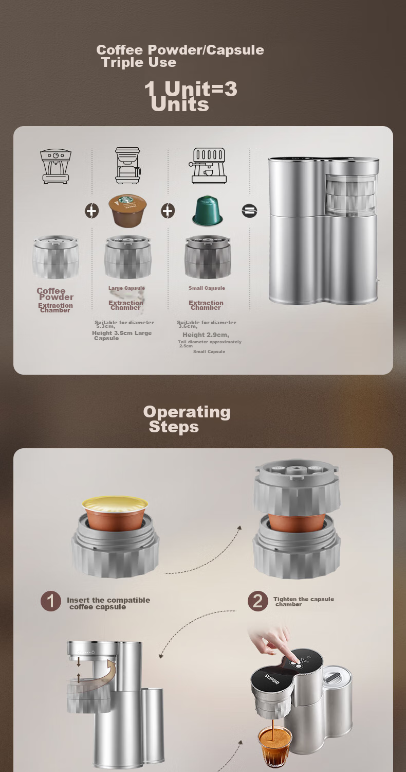 SUPOR Portable Coffee Machine Accessory, 01C Large Capsule Coffee Head SW-CFP 2