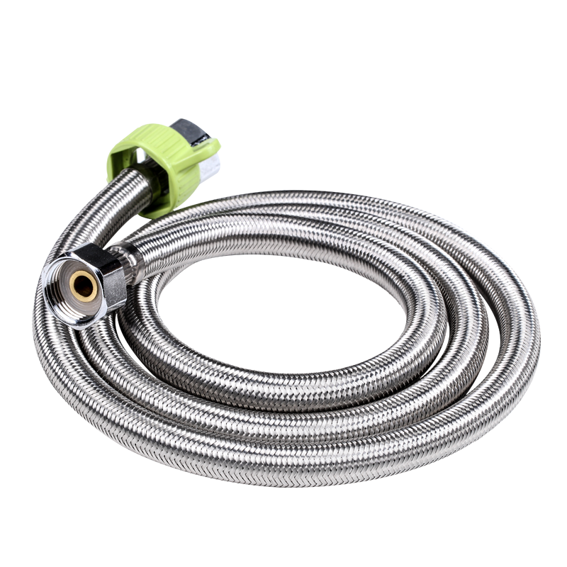 LESSO 4mm Stainless Steel Braided Flexible Hose Universal Cold and Hot Water Metal Pipe for Water Heater Toilet Tank Inlet 60cm