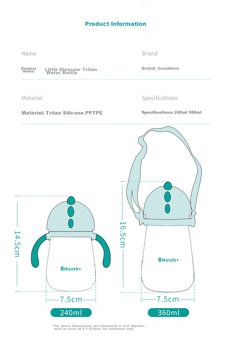 Guangduola Kids Insulated Water Bottle Egg Tart Party Water Cup Primary School Student Water Bottle Kindergarten School Backpack 316 Double Drinking Straw Cup 14