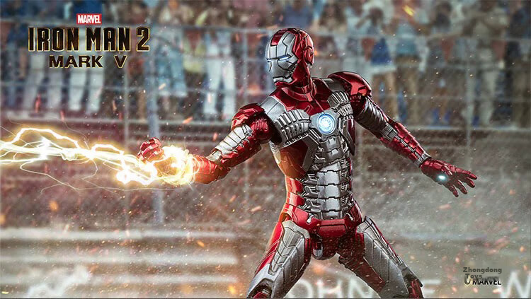 Marvel Iron Man MK5 Action Figure Model with Articulated Joints, Boys' Birthday Gift 7