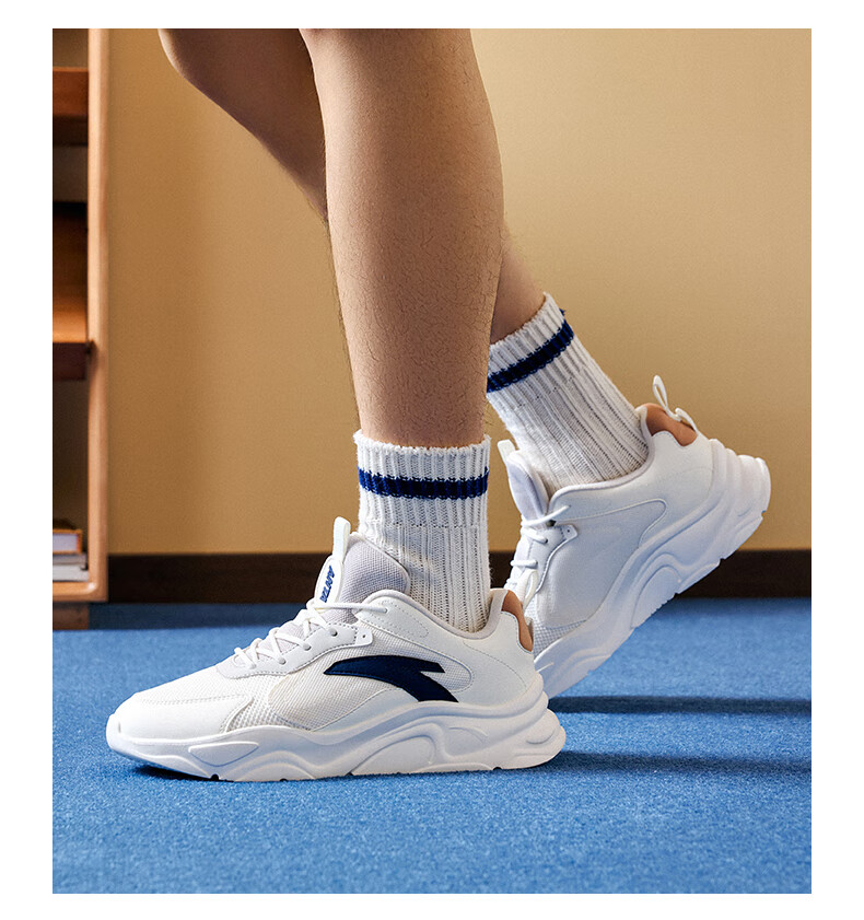 Anta Little Millennium Men's Casual Shoes Summer Mesh Breathable Thick Sole Height Increasing Commuter Dad Running Sports Shoes 4
