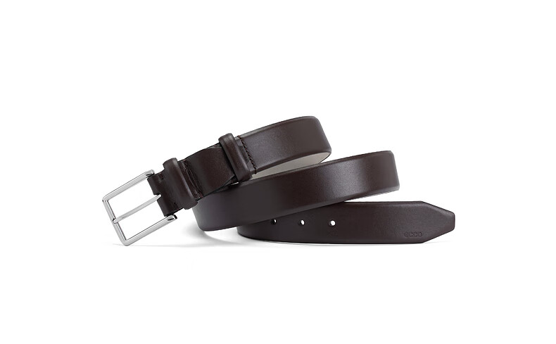 ECCO Casual Men's Leather Belt Gift Box, Business Formal Metal Buckle Waist Belt, 910589390000, Black, 100cm 4