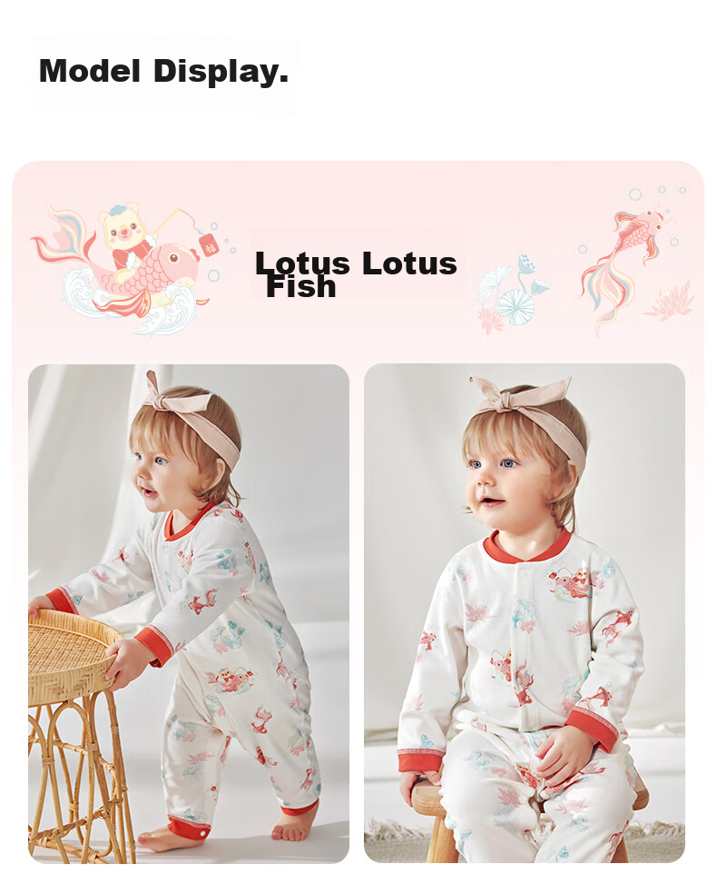 Beitaisi Baby Clothes Spring And Autumn Long-Sleeve Bodysuit, Pure Cotton Newborn Onesie, for Boys And Girls, Early Spring Outfit Pajamas 30