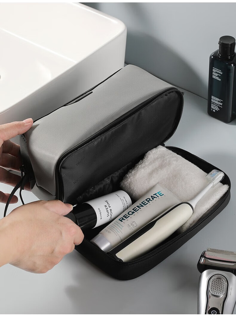 ToMill Men's Travel Toiletry Bag Essential Business Trip Organizer Waterproof Large Capacity Toiletry Pouch with Wet and Dry Separation 12