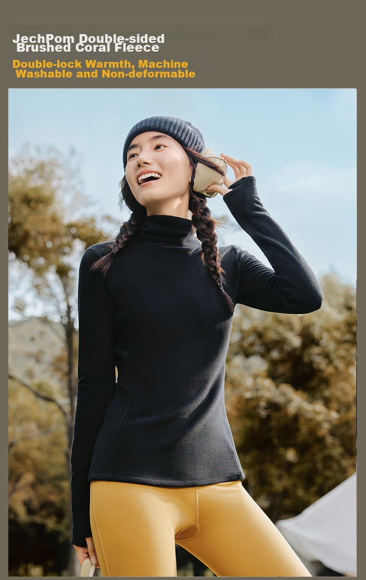 Beneunder Fleece Base Layer, Turtleneck, Autumn And Winter Warmth, Slim Fit, Elastic Inner Wear, Women's Top PM003 6