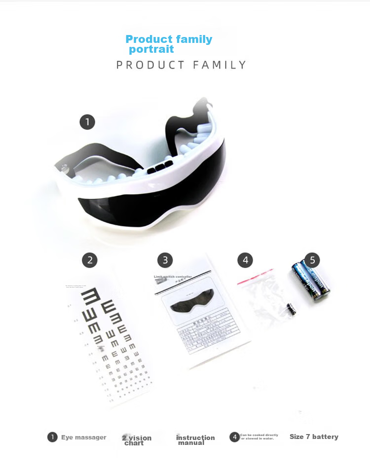 Jiancheng Visual Eye Massager, Magnetic Massage Eye Care Device, Constant Temperature Heat Therapy Sleep Mask HY001, White 9
