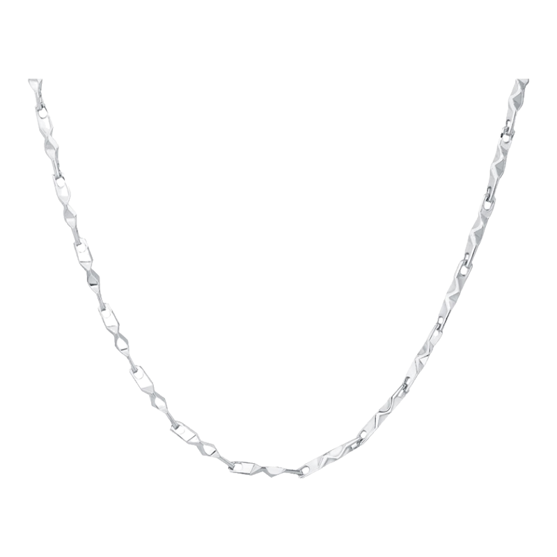 Dijing 999 Sterling Silver Plain Chain Necklace for Women, Silver Pendantless Chain, Collarbone Chain, Bare Chain, Student Neck Chain, Thin Chain, Elegant And Luxurious