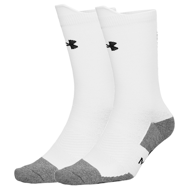 Under Armour Basketball Socks, Sports Socks for Men And Women, Running Badminton Sweat-Absorbing Non-Slip Mid-Calf Cotton Socks, White L Size