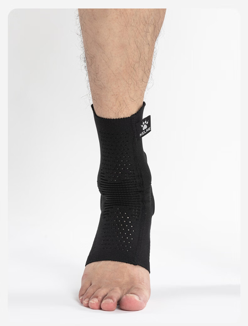KELME Basketball Ankle Support Sleeve for Men, Football Anti-Sprain Fixation Brace, Black, L (1 Piece) 7