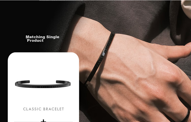 DanielWellington DW Ring for Women, Classic Couple Rings in Space Gray, Size 56, DW374 Birthday Gift for Girls 9