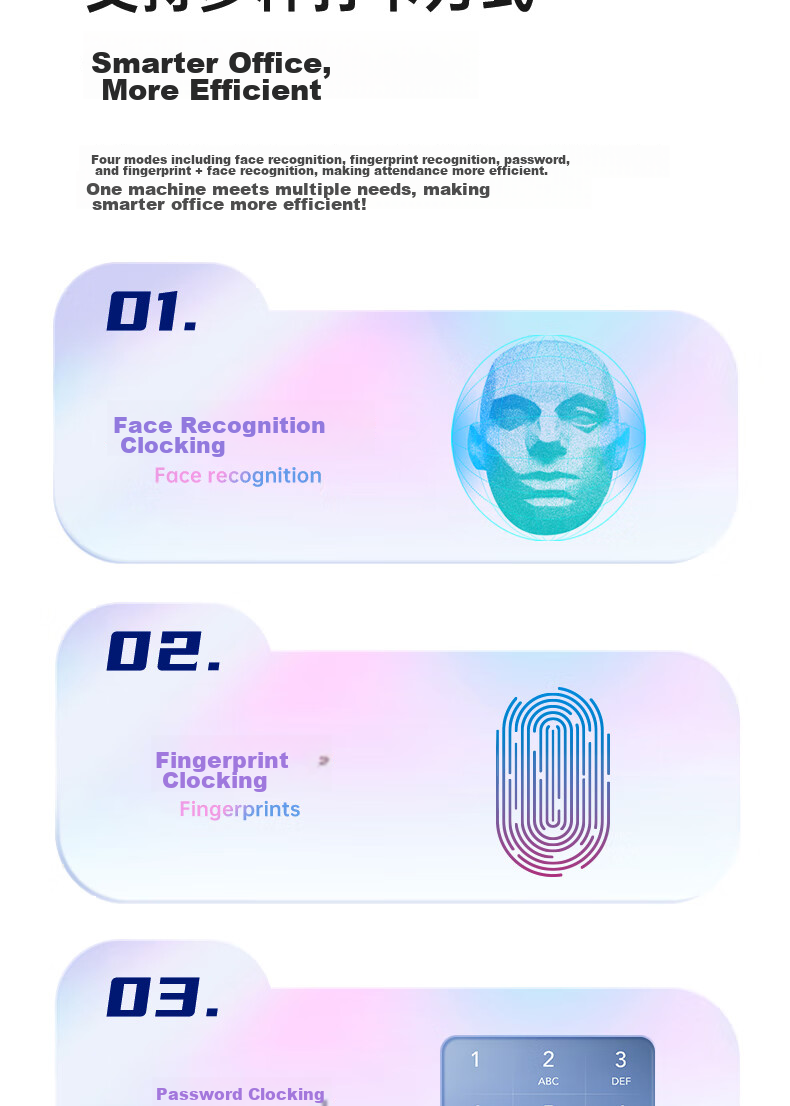 Deli Attendance Machine with Facial Recognition, Fingerprint, And Palm Vein Scanner - Face Detection, Hand-Lifting Recognition for Attendance. No Network Required, Three-Step Setup Automatically Generates Reports. Deep Space Gray AH12 17