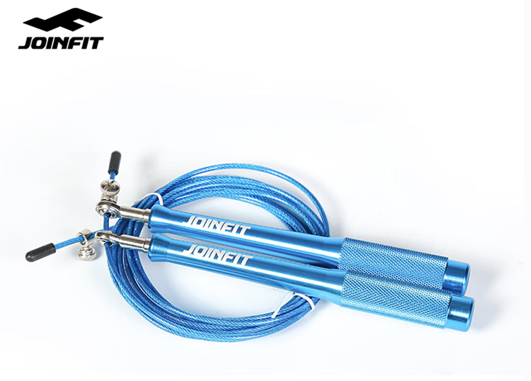 JOINFIT Steel Wire Jump Rope for Adults, Speed Jump Rope for Weight Loss And Competition, Light Blue J.T.073D-J 1