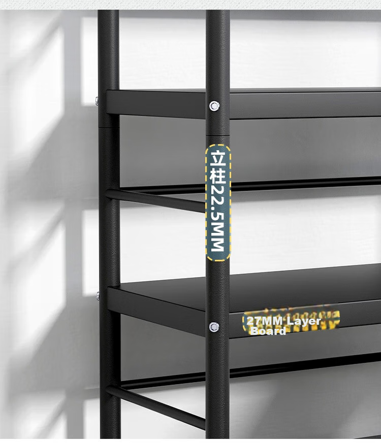 Anerya Steel Bookshelf, Floor-Standing, 176cm, Multi-Tier Simple Bookcase, Storage Rack, Display Shelf, Storage Organizer, 6 Layers, 62cm 10