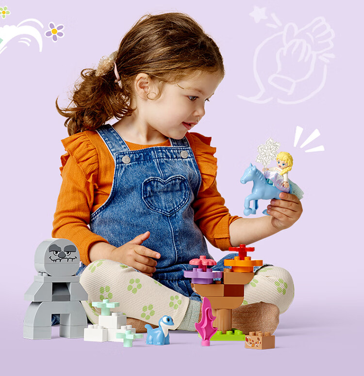 LEGO Building Blocks, 10418 Elsa's Forest Adventure, Toy for Boys And Girls, Children's Birthday Gift, Large Bricks 6