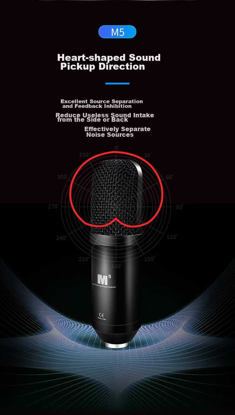 Aiken (iCON) Shield Capacitor Microphone for Shouting, Singing, Hosting Karaoke, Professional Recording, Live Streaming Equipment 5
