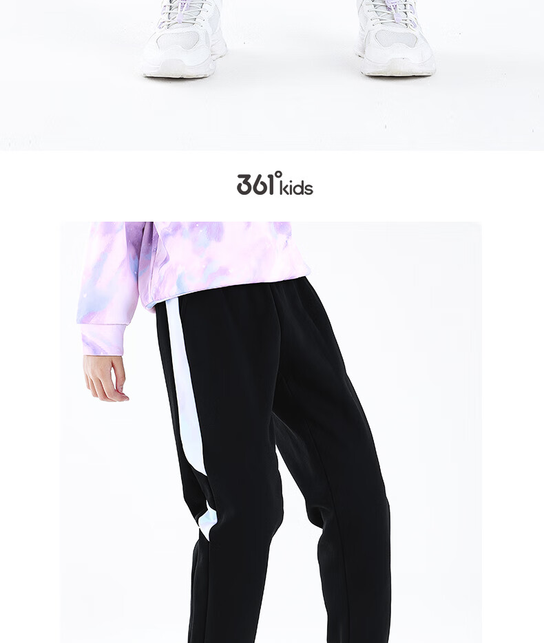 361° Kids Girls' Long Pants 2025 Winter Elastic Knit Fleece Lined Warm Pants Black Size 150 9