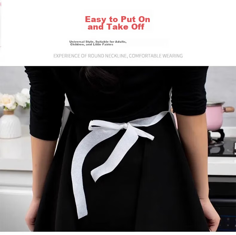 PINYU Disposable Apron, Comfortable And Breathable, Oil-Proof, Splash-Resistant, for Hot Pot Dining And Gatherings, Kitchen Neck Gaiter, Heart-Shaped Pullover Style 16