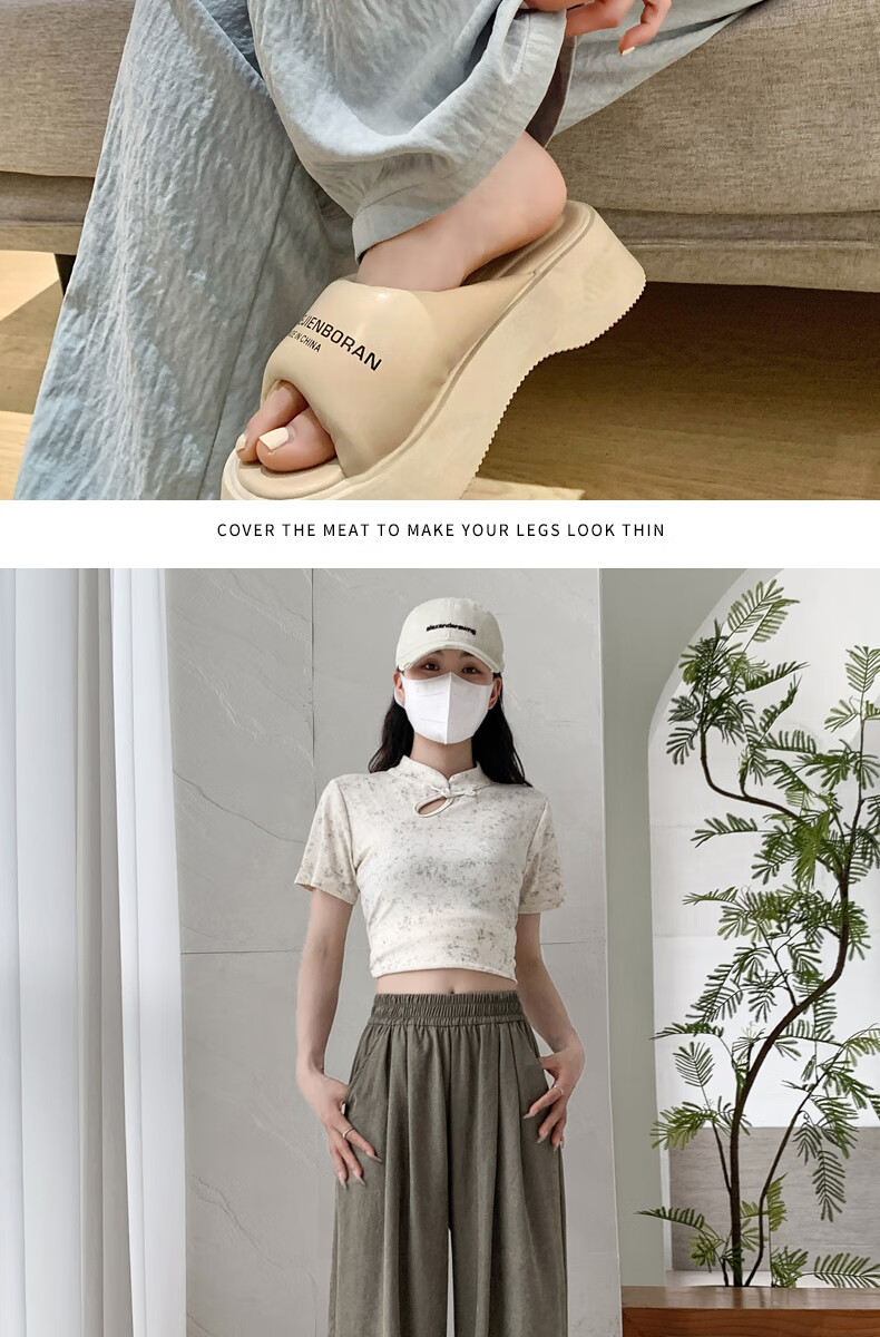 LangSha Lazy Style High Waist Loose Fit Floor-Length Pants for Women Spring and Summer Casual Wide Leg Pants 13
