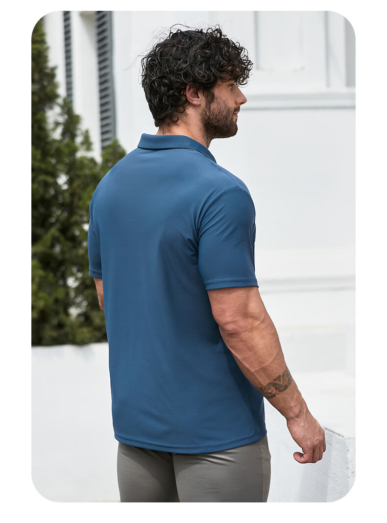 Dibinze Plus Size Ice Silk Short Sleeve Polo Shirt Men Summer Thin Loose Big and Tall Black 2XL 7