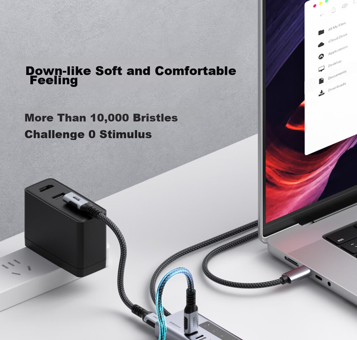 Hagibis All-C Port Expansion Dock, Type-C Hub, USB Splitter, HUB Converter, PD Fast Charging, Independent Power Supply Adapter, Suitable for Apple Computers And Mac Laptops 6