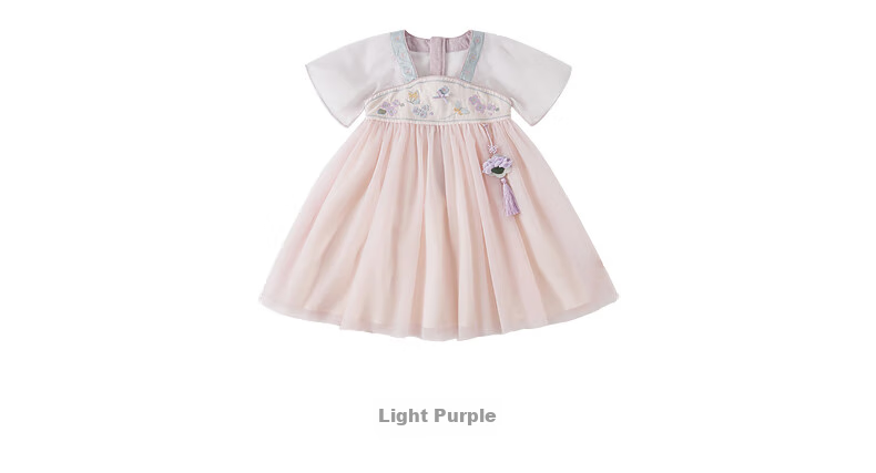 DAVE & BELLA Children's Dress, Summer Clothing for Kids, Baby Girl Princess Dress, Girls' Chinese-Style Hanfu 13