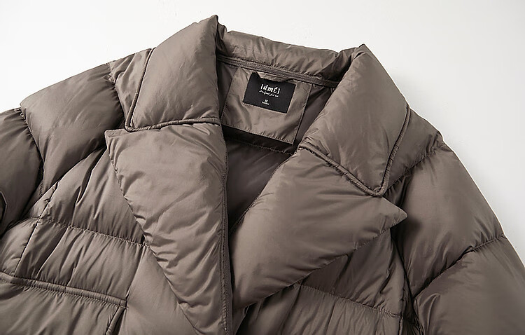 Dme [Love Little Stove] Winter Lightweight Fluffy 90% Duck down Jacket, Stylish Lapel Long Coat for Wome 11