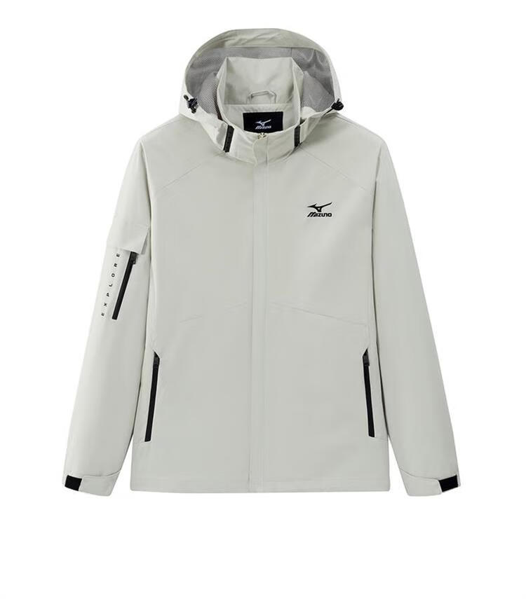 MIZUNO Outdoor Casual Jacket for Men, Woven Windproof And Waterproof Hooded Coat 11