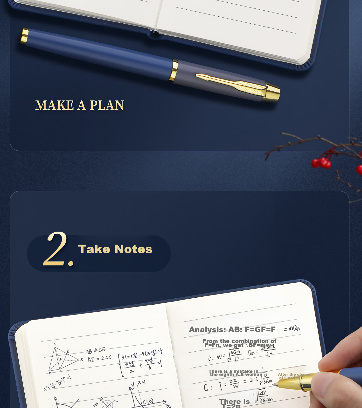 Mingyu Pocket Notebook A7 Small Notepad Portable Memo Pad High-Quality Chinese-Style Mini Journal for Accounting, Notes, Vocabulary, And Reminders Graduation Season Gift for Middle And High School Exams Navy Blue 8