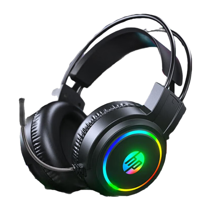 HP H100 Gaming Headset with Microphone for E-Sports And PUBG, Delta Action Sound Positioning, Black, USB